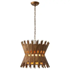 Olga 4-Light Modern Island Pendant Light | Gold/Black Kitchen Island Hanging Lamp, Farmhouse Dining Room Chandelier Lighting Fixture