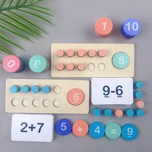 Wooden Maths Teaching Toy, 1 Set Colorful Number Cognition Toy, Educational Toy for Kids, Birthday Gift for Boys & Girls