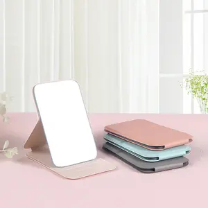 Small mirror, portable mirror, simple mini makeup mirror, desktop women's dressing mirror, foldable portable touch-up mirror