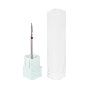 VOCOSTE Nail Drill Bits, Flame Blast Nail Drill Bit, Stainless Steel Nail Drill Bits Remove Dead Skin of the Nail Edges, Silver Tone