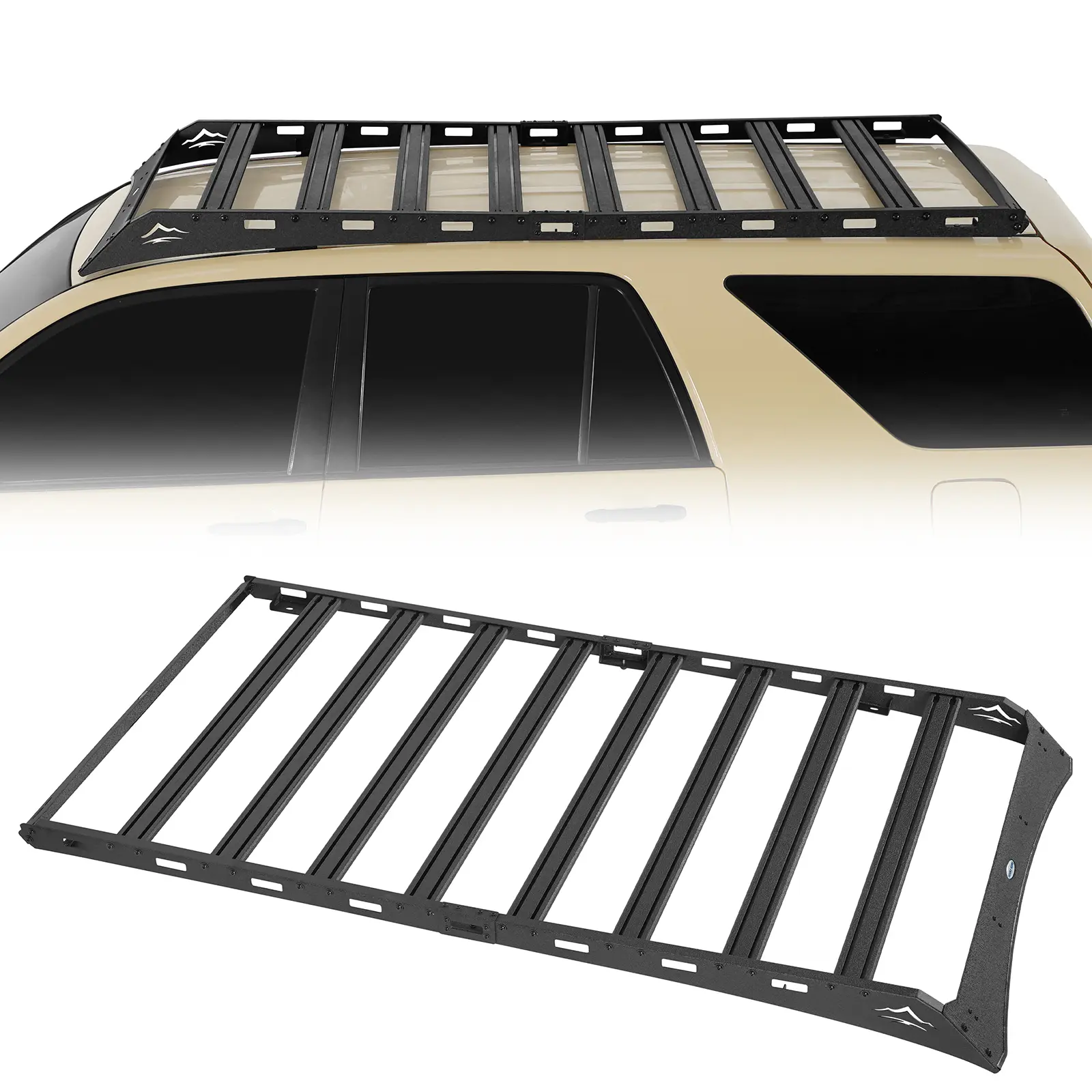 Hooke Road Roof Rack w/8 cross bars for 2003-2009 Toyota 4Runner Car Accessory Truck Rack Roof Ladder Rack