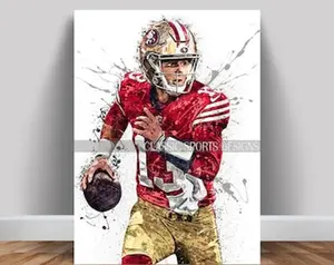 Brock Purdy Poster, San Francisco 49ers, Poster Print Unframed, Wall Art Print, Kids Decor, Man Cave Gift, Sports Art