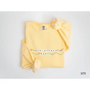 Comfort Colors Registered Nurse Friendship Bracelet Sweatshirt, Registered Nurse Crewneck, gift for Nurse, Comfort Colors 1566