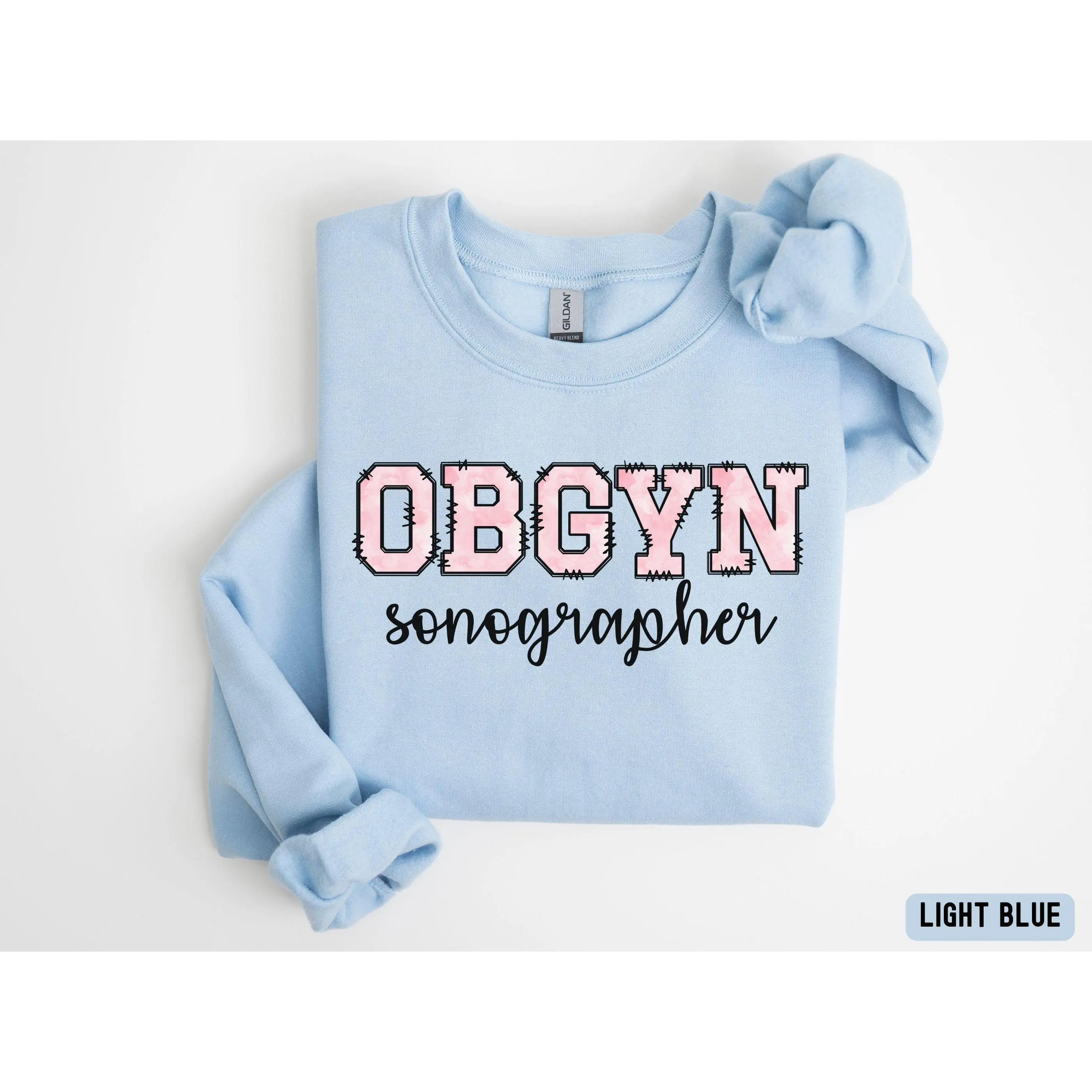 Pink OBGYN sonographer T-Shirt / Sweatshirt , obgyn sonographer Shirt, OBGYN Nurse shirt, Obstetrics and Gynecology Nurse , OBGYN ultrasound Cotton