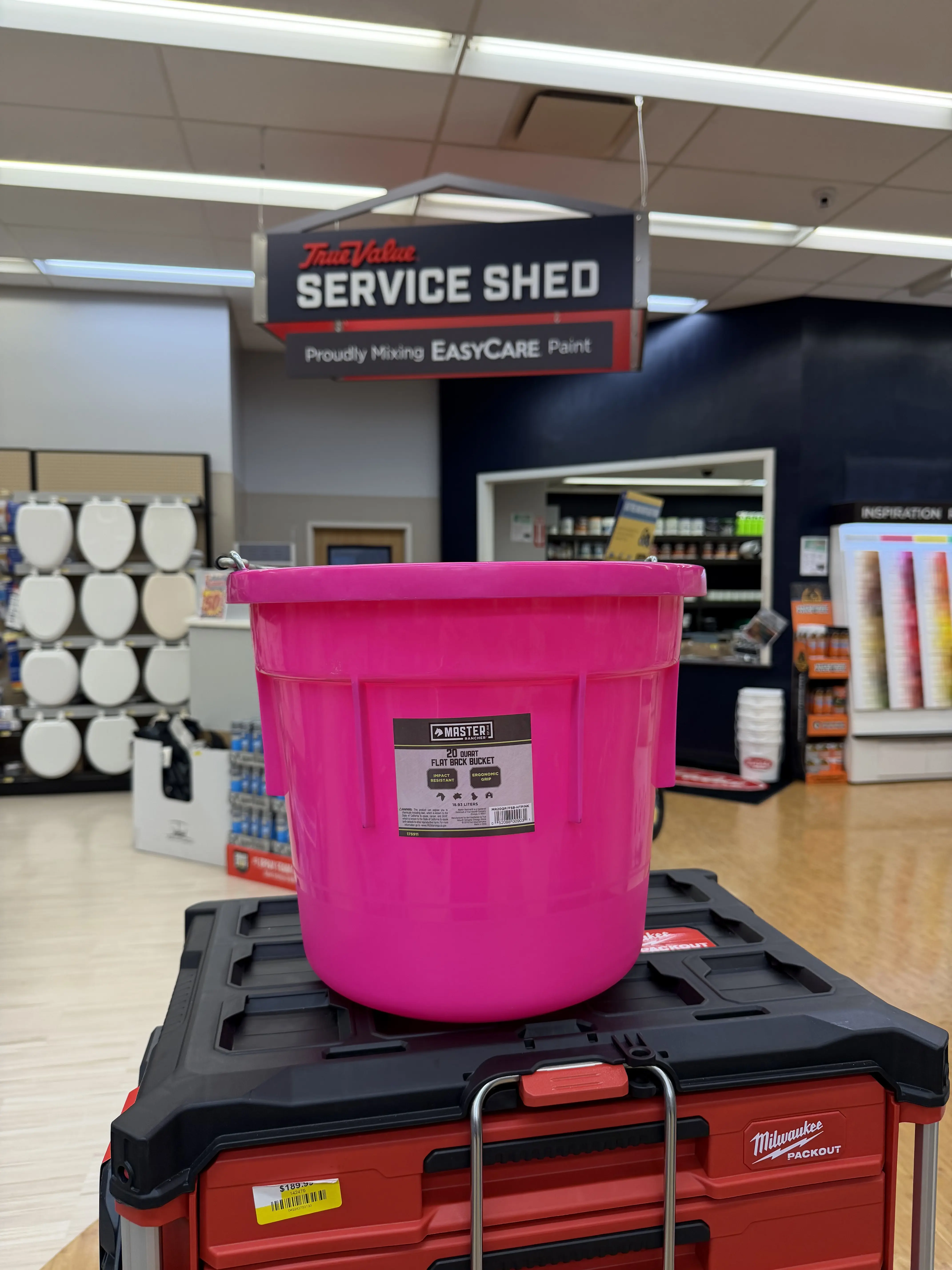 Utility Bucket, Flat Sided, Hot Pink, 20-Qts
