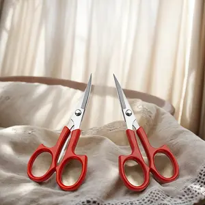 Bent Head Embroidery Scissors Set, Stainless Steel Precision Handmade Scissors, Ideal for DIY 3D Scene Stickers, Scrapbooking, Sewing, Home Office Use