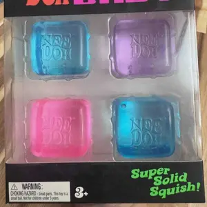 Baby 4 Pack Mini Cubes Squishy Stress Fidget Toy