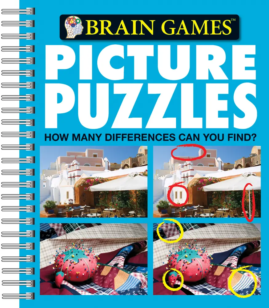 USED-Brain Games - Picture Puzzles #4: How Many Differences Can You Find?: Volume 4 by Publications International Ltd (Spiral-bound)