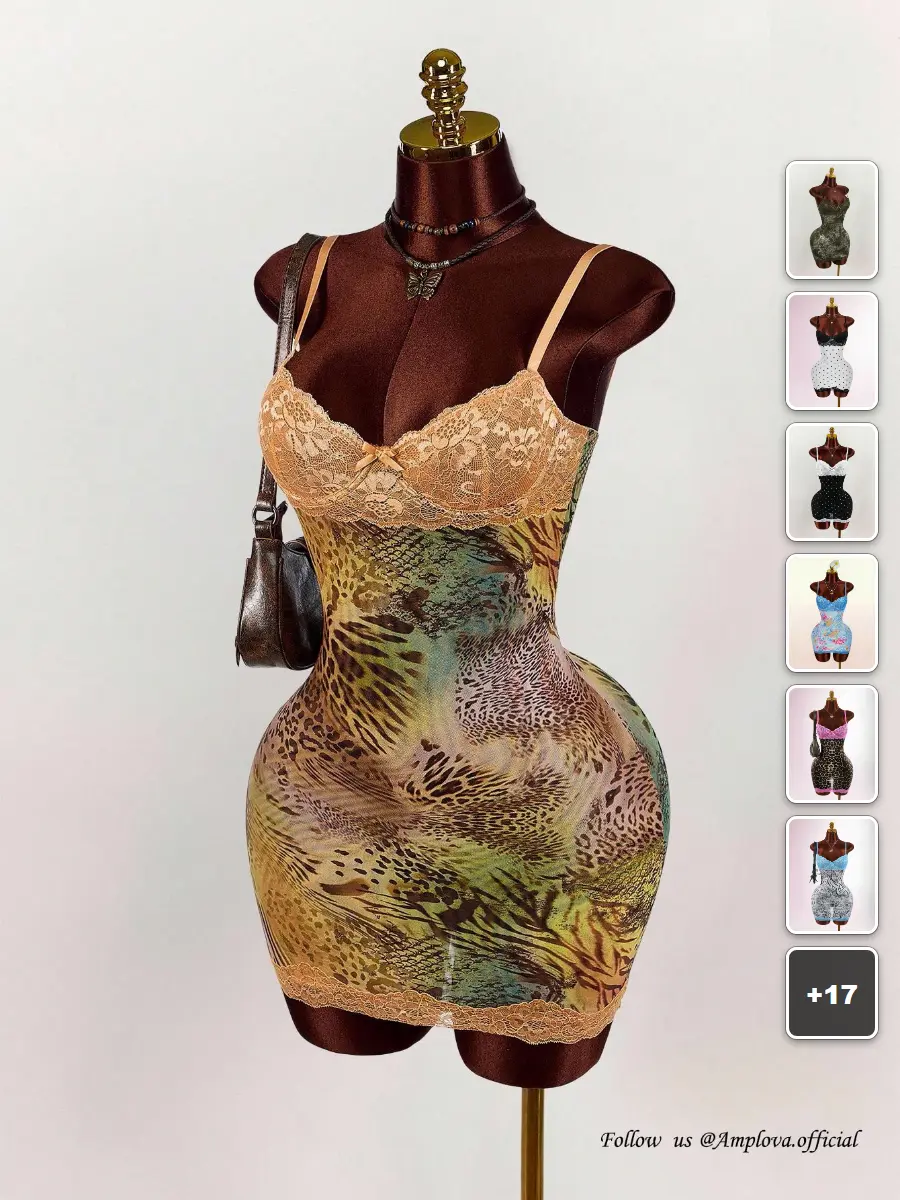 FLASH Bodycon mini dress lace cup detail mesh tropical floral party going out
