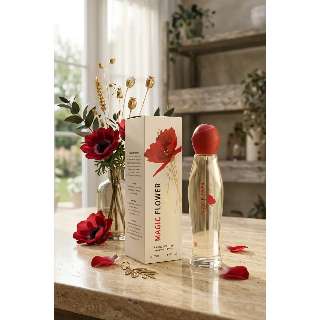 Magic Flower Eau de Toilette Natural Spray for Women, 100ml / 3.4 fl oz