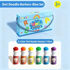 COLORARTS Fine Motor Skills Dot Markers for Toddlers 3-6 Years Old, 6-Color Doodle Set, Zero Ink Leakage, Easy Clean, Educational Toy for Preschool Activities