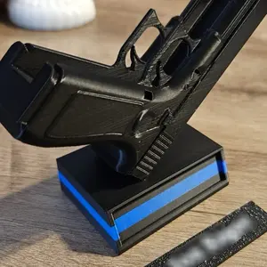 Glock Business Card Holder - Thin Blue Line Police Desk Accessory for Business Cards