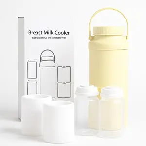 Snugtale Breast Milk Cooler Bottle Portable 22oz Cooling for 24+ Hours With 2 * 300ML BPA-Free Bottles for Travel & Outdoors Breastmilk Cooler