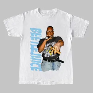 Beetlejuice Smoking Cigar and Microphone Vintage Graphic T-Shirt, Meme Cringe Funny Dumb Shirts, Men's Vintage Casual Trend Shirt Gift For Fans, Gift For Men, Gift For Women