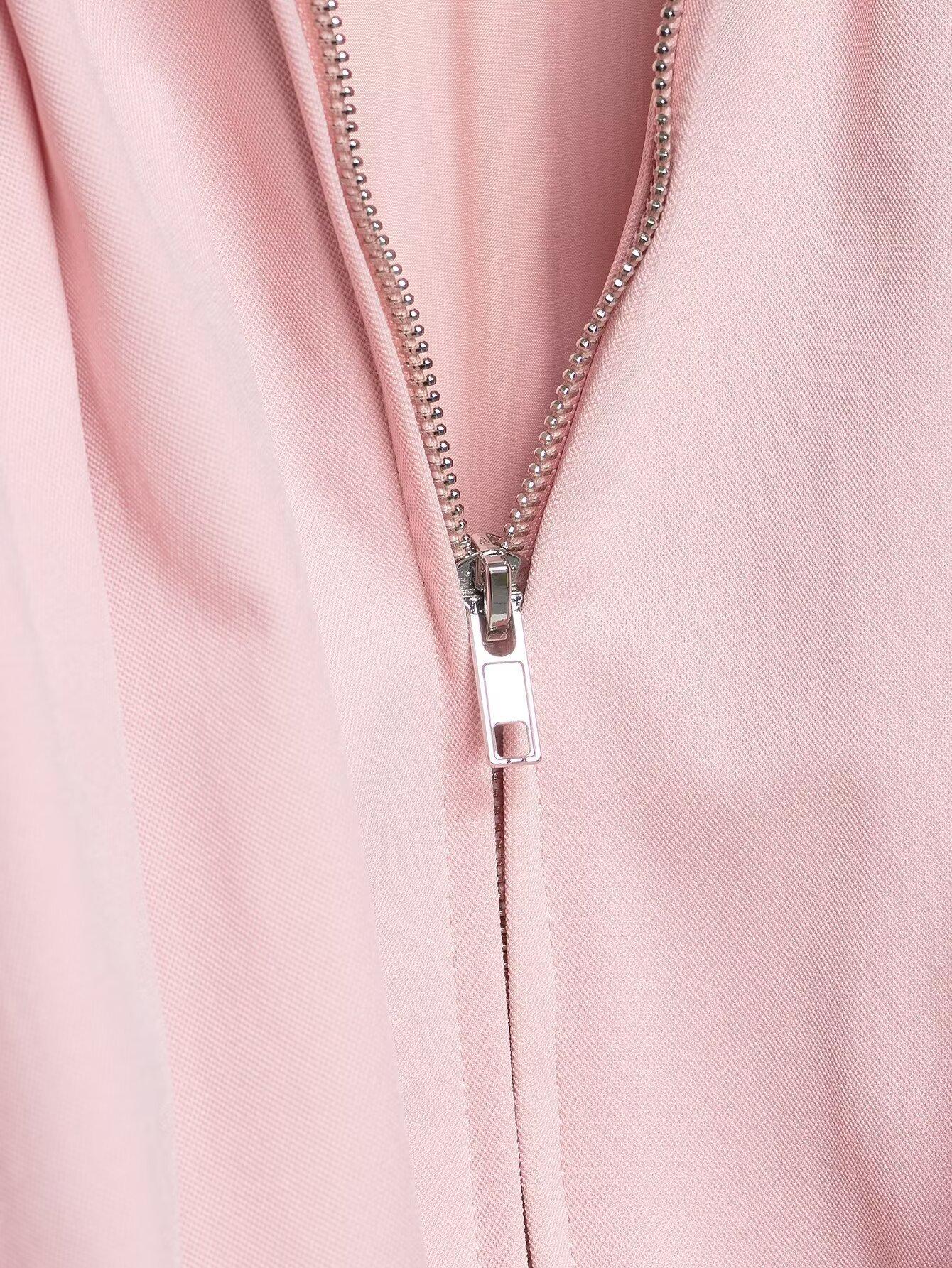 European And American-style Balloon-sleeve Aviator Jacket For Women