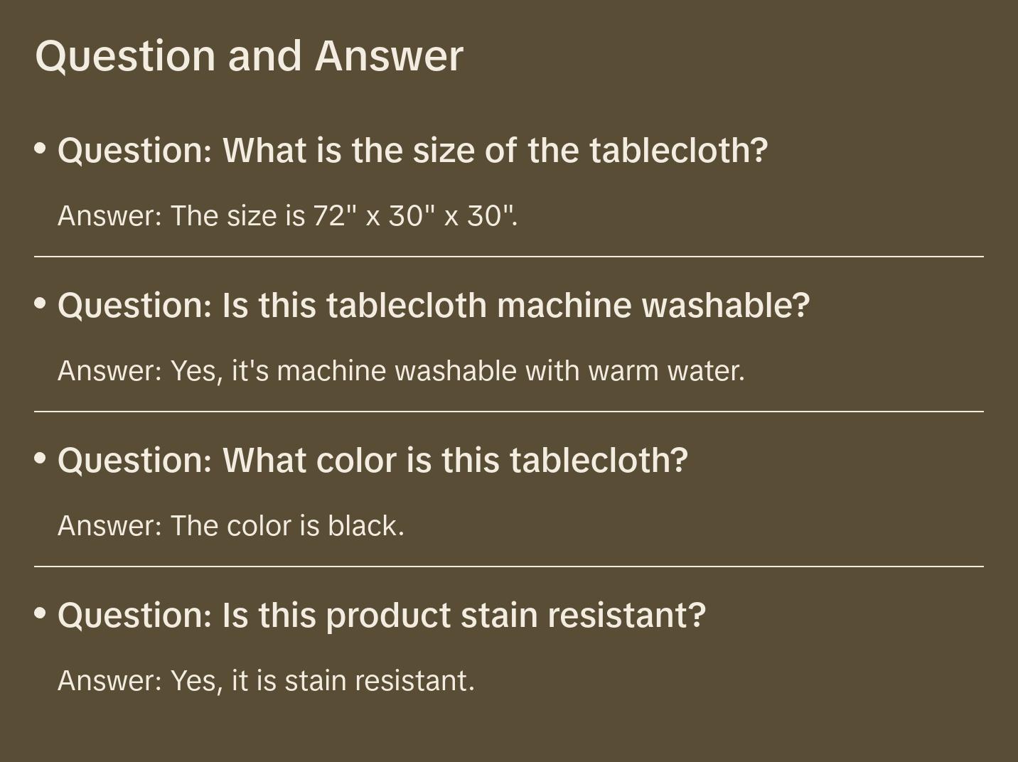 6 ft Rectangular Fitted Polyester Tablecloth Black