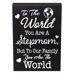 JennyGems Stepmom Gifts, Meaningful Stepmother Gift, Other Mother Quotes, Gift for Stepmom, Shelf Decor Wall Hanging, Made in USA