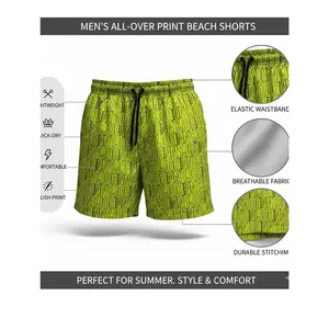 Men's Swim Trunks - Quick-Drying Beach Shorts with Comfy Mesh Lining & Adjustable Waistband
