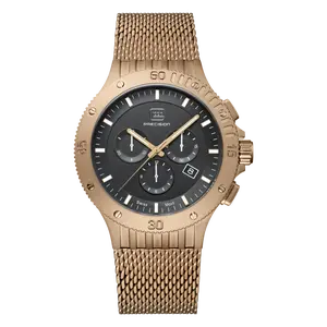 GLOCK Watch Super Sale - Coyote-Tone Stainless Steel Chronograph Watch with Mesh Band (GW-42-1-24)