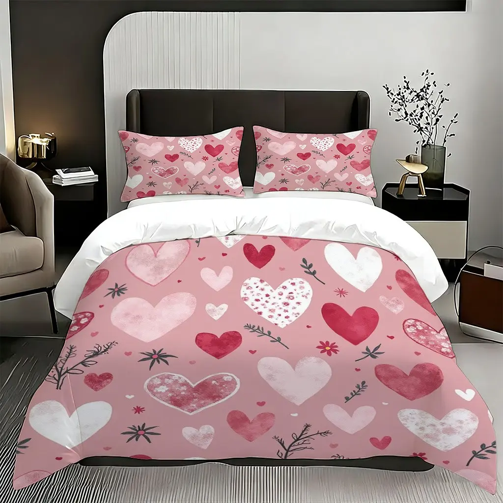 Watercolor Floral Bedding Set, Soft and Warm, Personalized Bedroom Linen, Includes 1 Sheet + 2 Pillowcases, Various Sizes Available