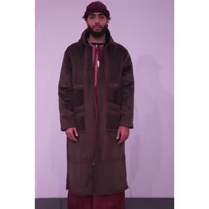 Luxury Moroccan Farwa Coat – Wool & Cotton | Full Zip | Unisex