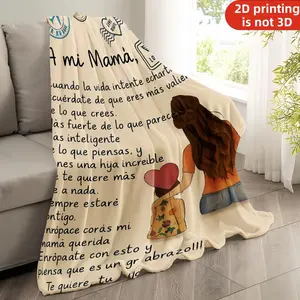 Sentimental Gift for MomBlanket Soft and Comfortable Christmas gift for mom and Text Ideal for Mother's Day Mom's Birthday Gift All-Season Use Suitable for Bedroom Living Room Sofa Camping Multiple Scenes Perfect for Friends and Family Gifts