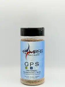 GPS Blend Garlic Pepper Salt Universal Seasoning Rub Low Sodium All Natural 8 oz 26g