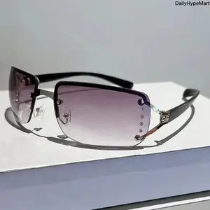 Women's Y2K Cyberpunk Frameless Sunglasses, Trendy Fashion Eyewear