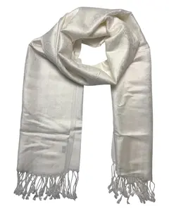 White Paisley Rave Pashmina