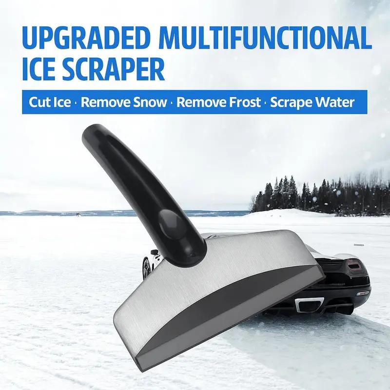 2 PC Winter Snow Removal Tools Set - Multi-Functional Snow Shovel, Ice Scraper & Car Windshield Cleaner - Scratch-Free Glass & Wall Cleaning for Outdoor, Patio, Kitchen & Vehicle Use