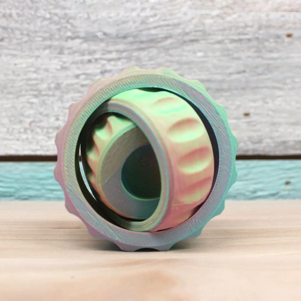 Three Ring Circle Fidget Spinner - Simple Design with Colorful Rings