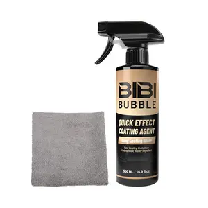 BIBI BUBBLE Car Coating Spray: 2-Step Mirror Shine + Water Repellency (No More Dull Paint! )