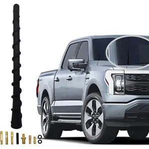 Black Spiral Antenna 7 Inch Universal Antenna Toppers Waterproof PVC Rubber Very Flexible Retrofit, for Trucks, Cars, SUVs