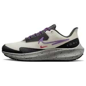 Nike Air Zoom Pegasus 39 Shield Women's Low-Top Running Shoes in Gray and Red Verifiable, with credentials and supporting global authentication
