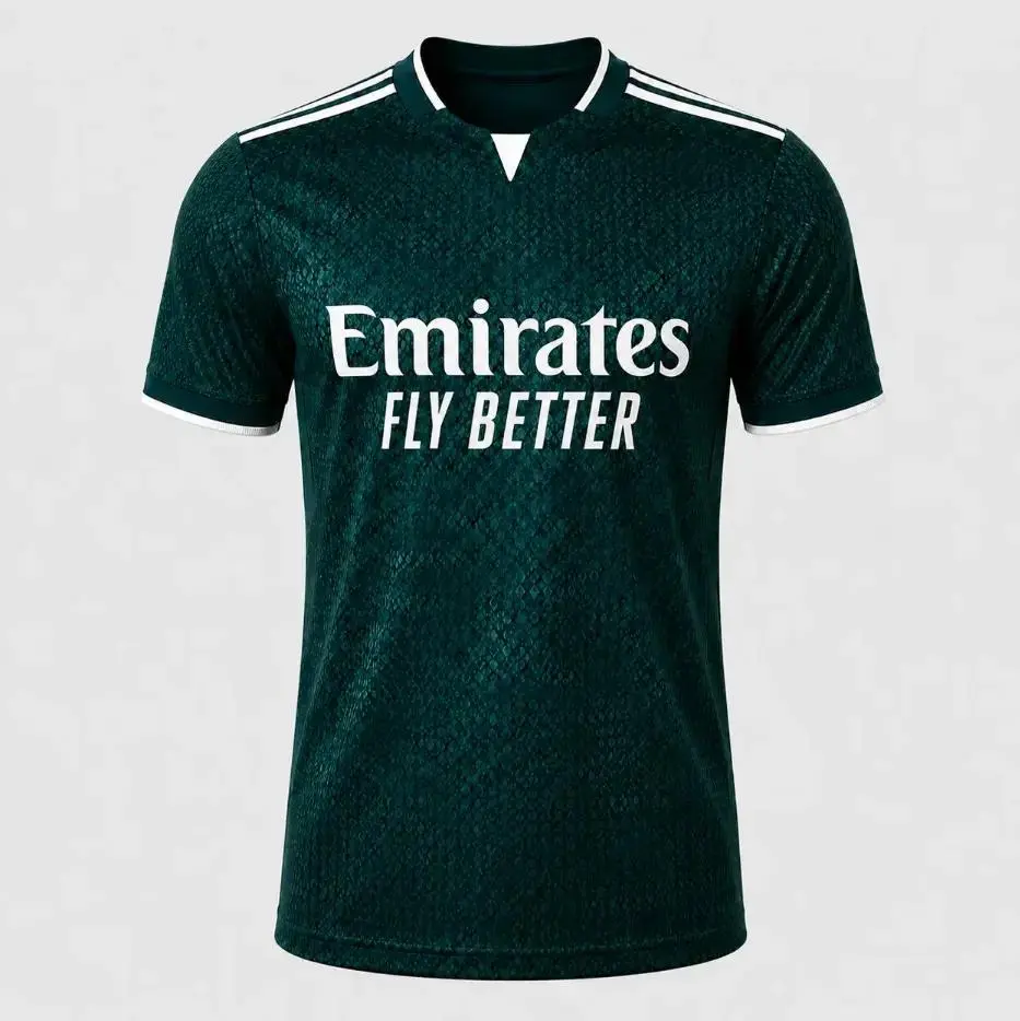 [FULL LOGO] - REAL Away 2026/27 Unisex Football Jersey - Green Fan Version