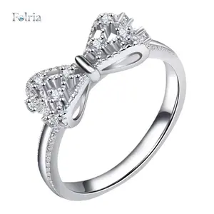 Elegant Bowknot Cubic Zirconia Women’s Ring | Versatile for everyday wear, cocktails, and parties | Sizes 5–10