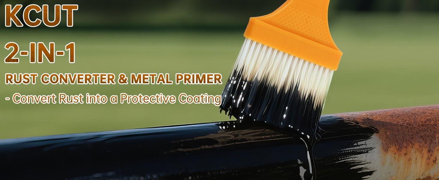 2-in-1 Rust Converter & Primer Stops Rust, Waterproof Paint Preps Metal ，For Cars, Trailers, the All-in-One Rust Solutiont &  Wall Repair Kit