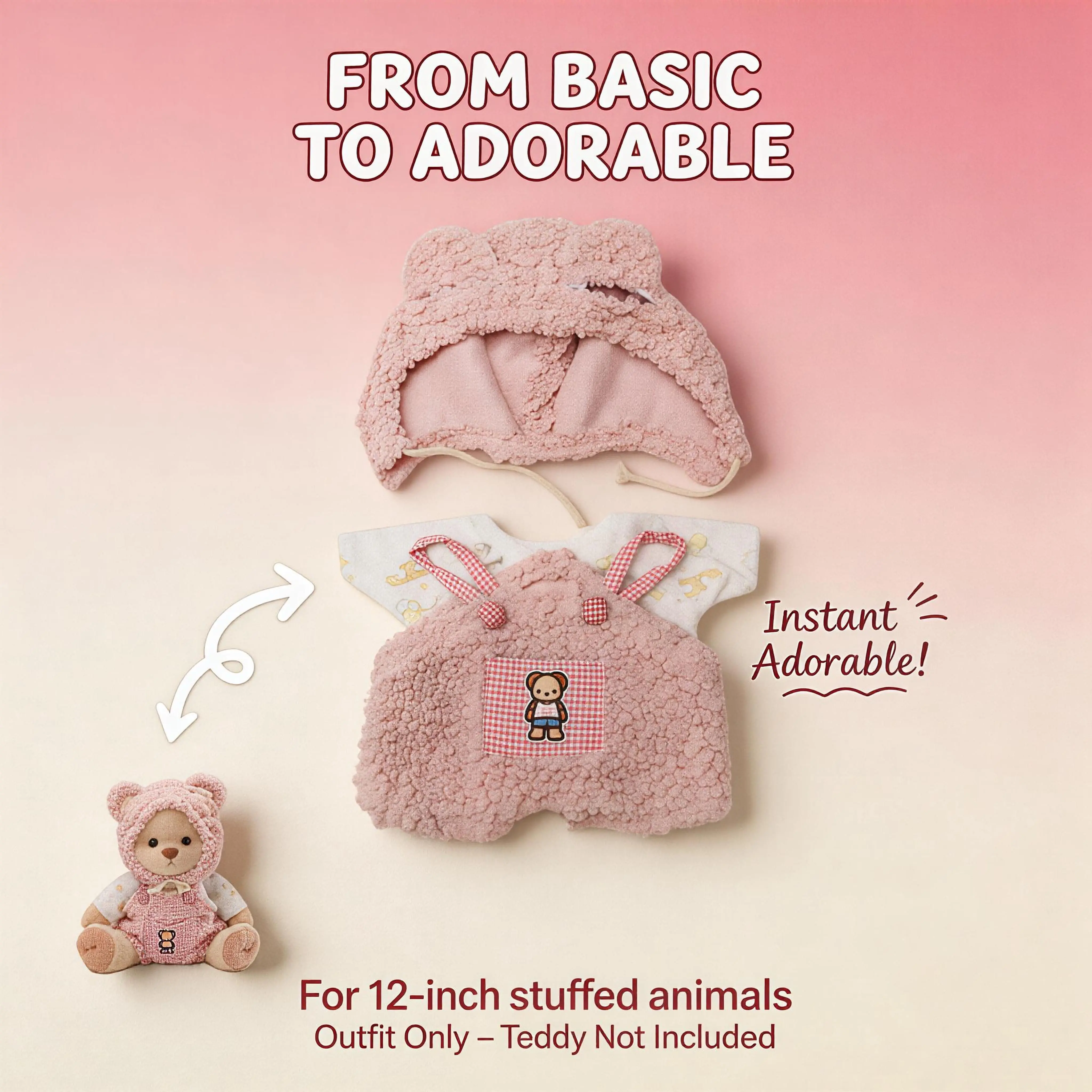 12-inch pink Dudu influencer workwear