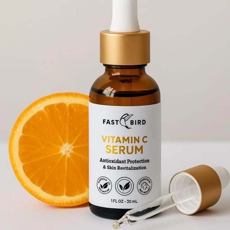 Fast Bird Vitamin C Serum for Face – Brightening, Hydrating & Dark Spot Corrector – Fragrance-Free Skincare