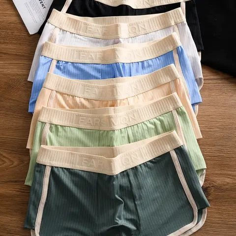 Random Color Men's Boxer Briefs Pack, Breathable Comfy Underwear for Daily Wear, Casual Men's Underwear for All Seasons
