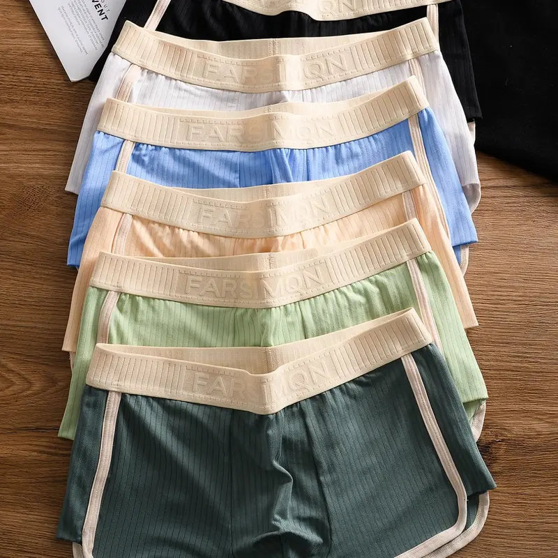 Random Color Men's Boxer Briefs Pack, Breathable Comfy Underwear for Daily Wear, Casual Men's Underwear for All Seasons