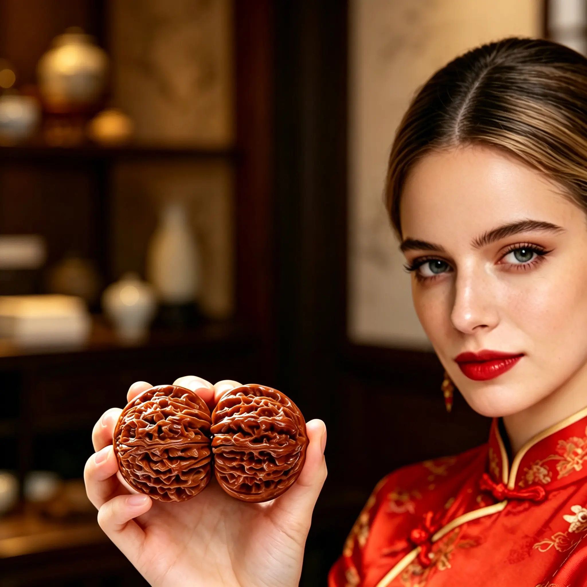 Natural Raw Walnut Hand Massage Balls, Unprocessed High Oil Density Wood Hand Balls, Traditional Healthy Hand Exercise Relaxation Toy & Display Decor for Daily Use & Gifting