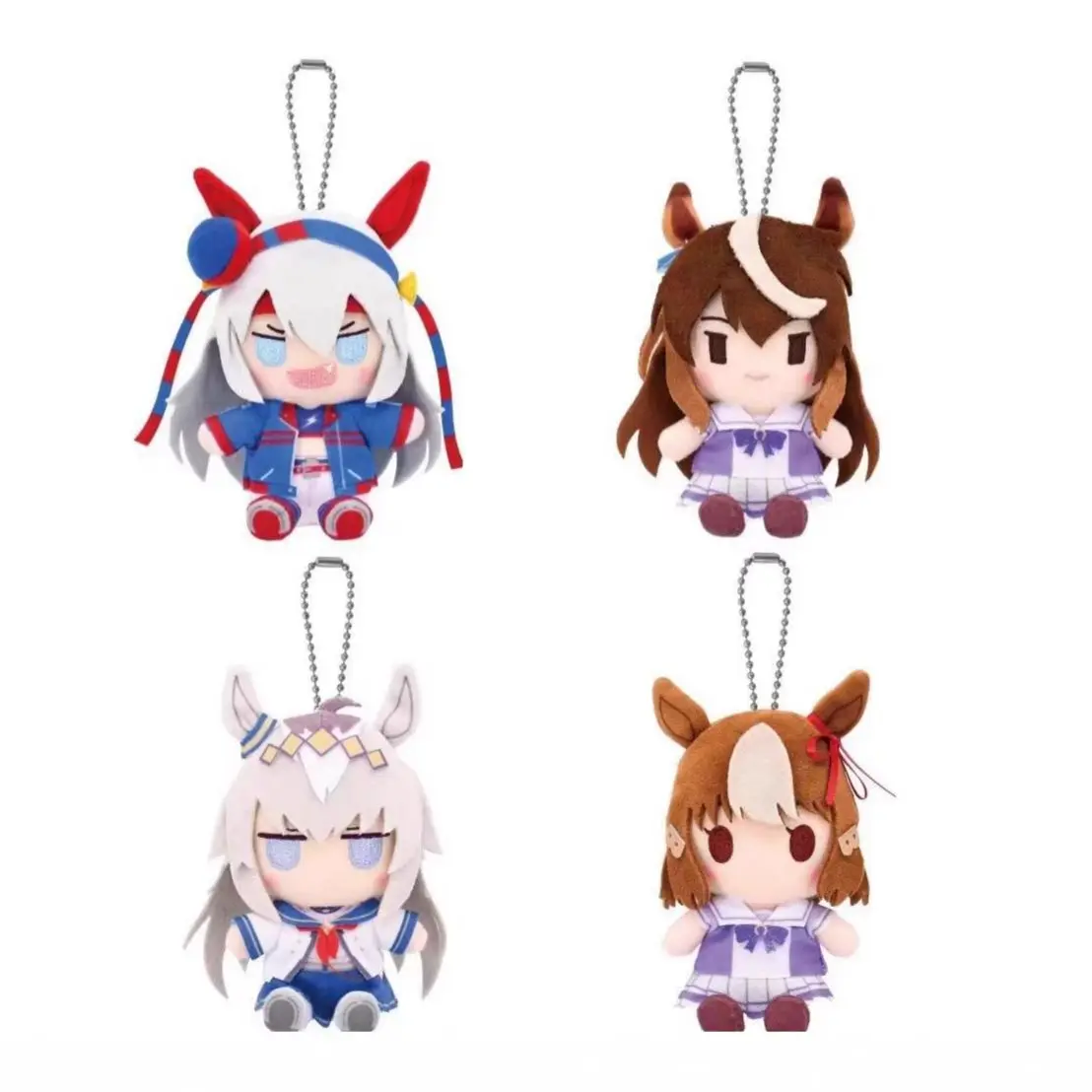12cm Pretty Derby Series Cotton Plush Collectibles Set - Rudolf, Cinderella, Oguri Cap, Tamamo Cross, Nunu Style Stuffed Dolls for Anime & Manga Fans Gifts