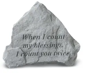 Kay Berry- Inc. 72820 When I Count My Blessings I Count You Twice - Memorial - 6 Inches x 2 Inches, Outdoor, Memorial Gift, Wall Mount