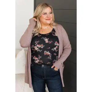 Time To Be Alive Drape Cardigan- Mocha