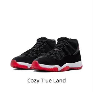 Black textured fabric high-top sneakers with white midsole & bold scarlet red rubber outsole