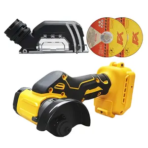 Cordless Mini Circular Saw - Brushless Motor, 4-Inch Cut-Off Saw with 8 Blades, Multi-Speed (Battery-), for Wood/Plastic/Metal Cutting (for Dewalt Batteries, Battery Not Included)