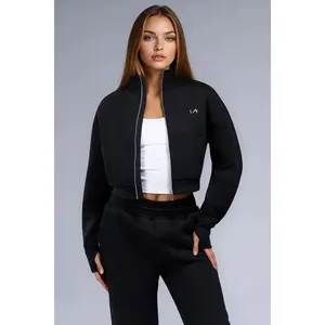 Scuba Tech Cropped Zip Up Jacket Scuba Tech Cropped Zip Up Jacket