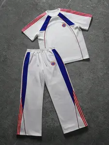 Bayern Munich Two-Piece Sports Set, Vintage Style T-Shirt & Sport Pants, Club Badge, Suitable for Daily Wear, Game Day, Gym, Street Fashion