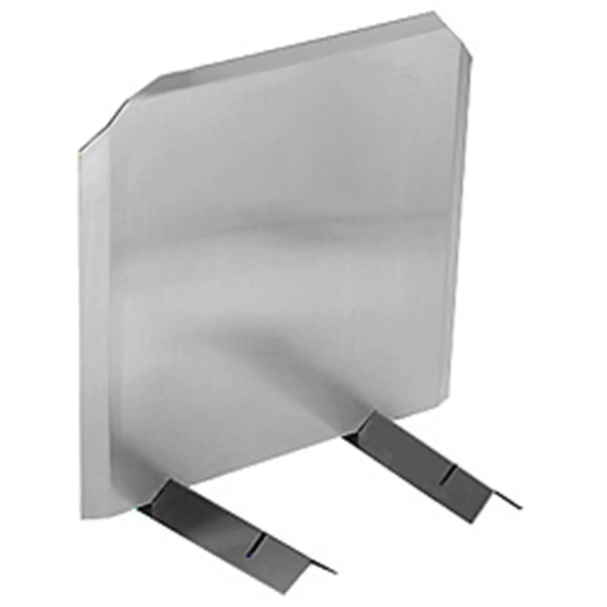 Radiant Homesaver Rectangular 18x16" 14-Gauge 304-Alloy Stainless Steel Fireback - 18 in W x 16 in H, Adjustable Legs, Curved Back, Heat Reflects